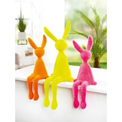 Kantensitzer Hase Rio pink 28cm