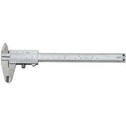 Magni, Messlehre, Taschenmessschieber parallaxfrei + Fest- stellung 150mm 1/50 1/1000 FORTIS (15 cm)