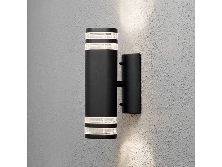 Konstsmide Außenwandleuchte Modena, dimmbar, schwarz, Aluminium, Modern