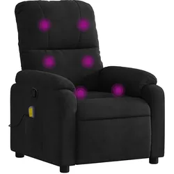vidaXL Massage-Relaxsessel, schwarzer Mikrofaserstoff