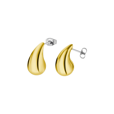 Paar Ohrstecker LOTUS "Essentials - Tropfen", gold (gelbgoldfarben, edelstahlfarben), Ohrringe, Damen, Edelstahl
