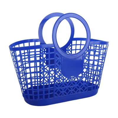 Portable Hollow Storage Basket For Fruits, Vegetables, Toys & Household Organization blue