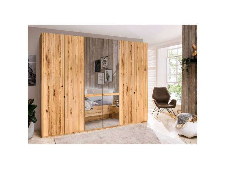 home24 Draaideurkast IV 236cm bruin 2 spiegeldeuren