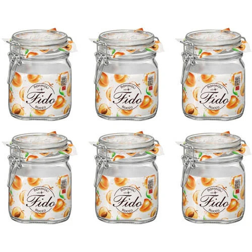 Bormioli Rocco Weckpot Fido vierkant 750 ml - 6 stuks