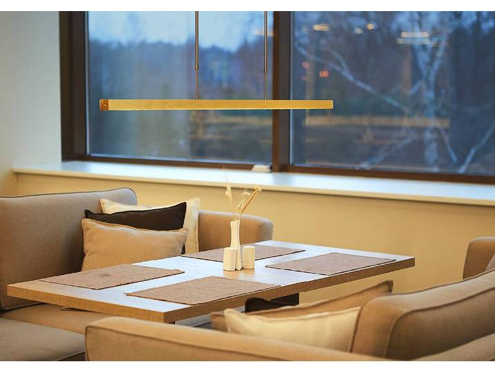 Pendelleuchte Real 3 100cm Gold Stahl, pulverbeschichtet LED LED-Platine