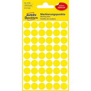 Zweckform Avery  3144 gelb Markierungspunkte Ø 12mm