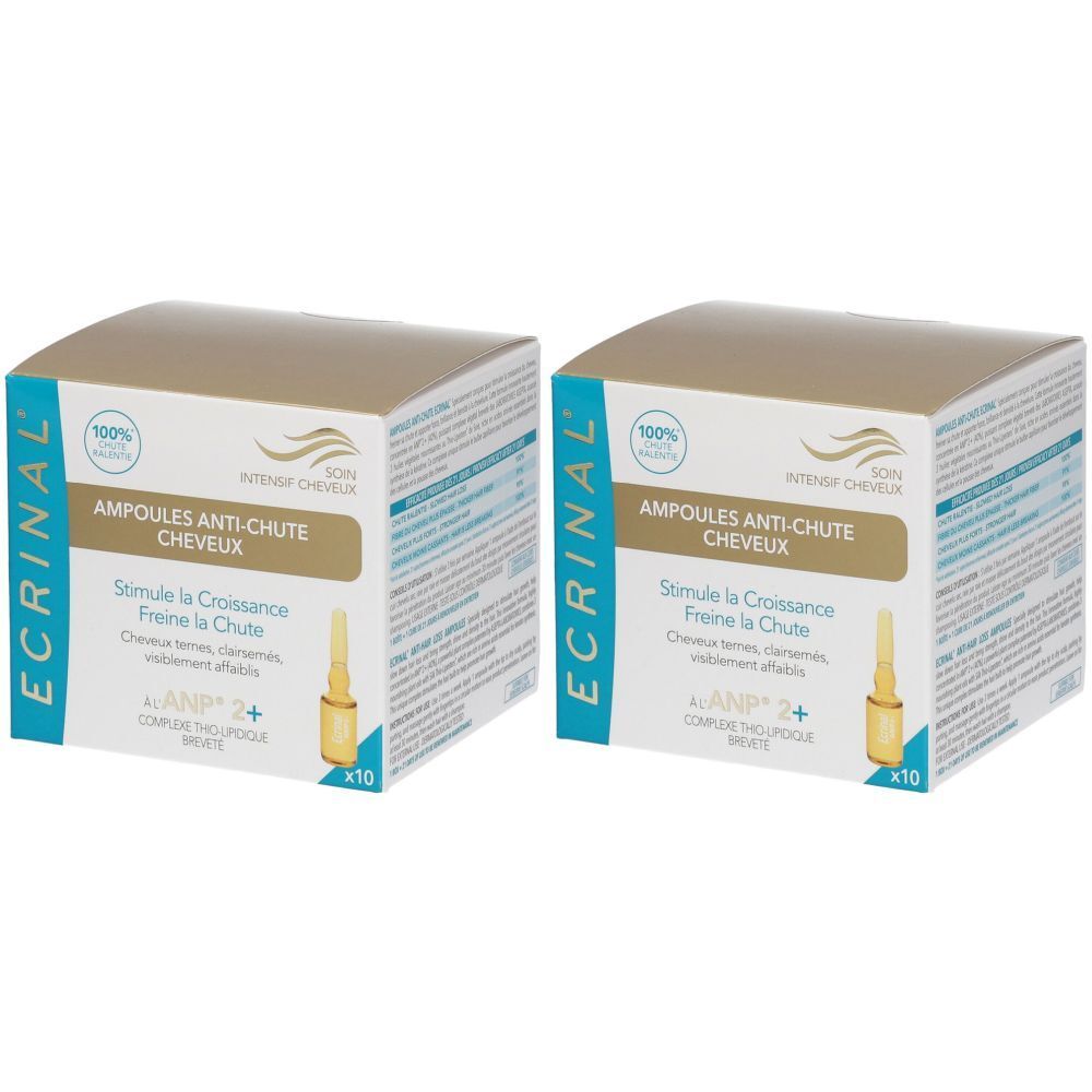 Ecrinal Soin Intensif Cheveux Ampoules Anti-Chute à l'ANP 2+ x2 2x50 ml Zahnbürste