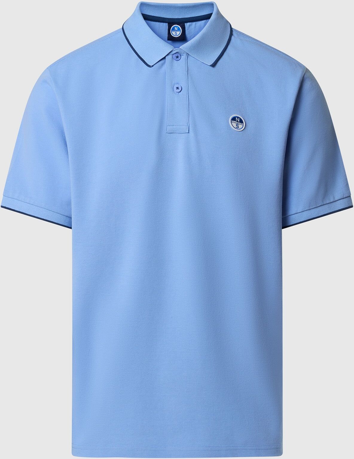 North Sails Poloshirt mit kontrastfarbenen Kanten Light blue S