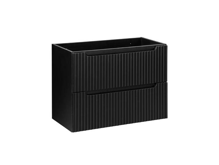 Meuble sous-vasque 80cm 2 tiroirs Riva Noir