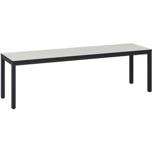 CP-Möbel Umkleidebank 8061-000, Sitzfläche Holz, 150 cm, grau / anthrazit