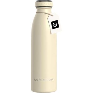LARS-NYSØM Trinkflasche Ren Almond Beige, isoliert, aus Edelstahl, beige, mit Schraubverschluss, 500 ml