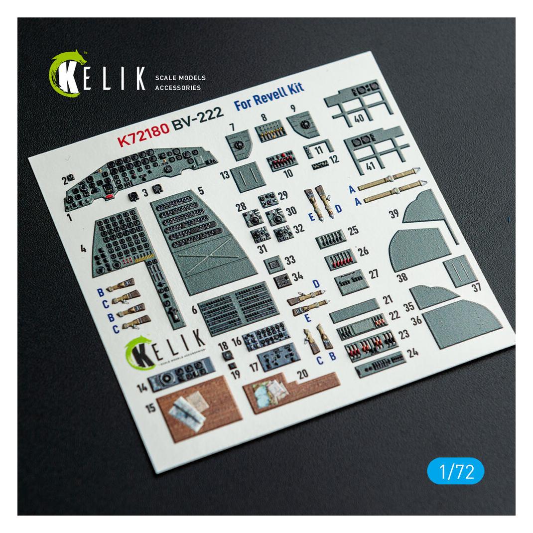 Kelik BV-222 - interior 3D decals for Revell kit (K72180)