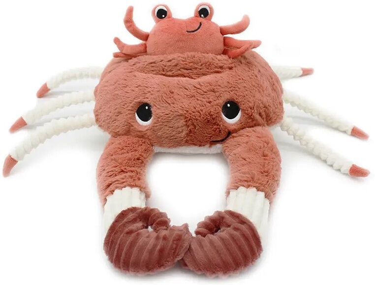 Les Déglingos Peluche Les Ptipotos : Crabe Cassecou maman et son bébé terracotta