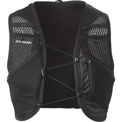 Trinkrucksack SALOMON "ACTIVE SKIN 8 NO FLASKS", Gr. L, schwarz (schwarz, metal), Obermaterial: 100% Polyamid, Rucksäcke