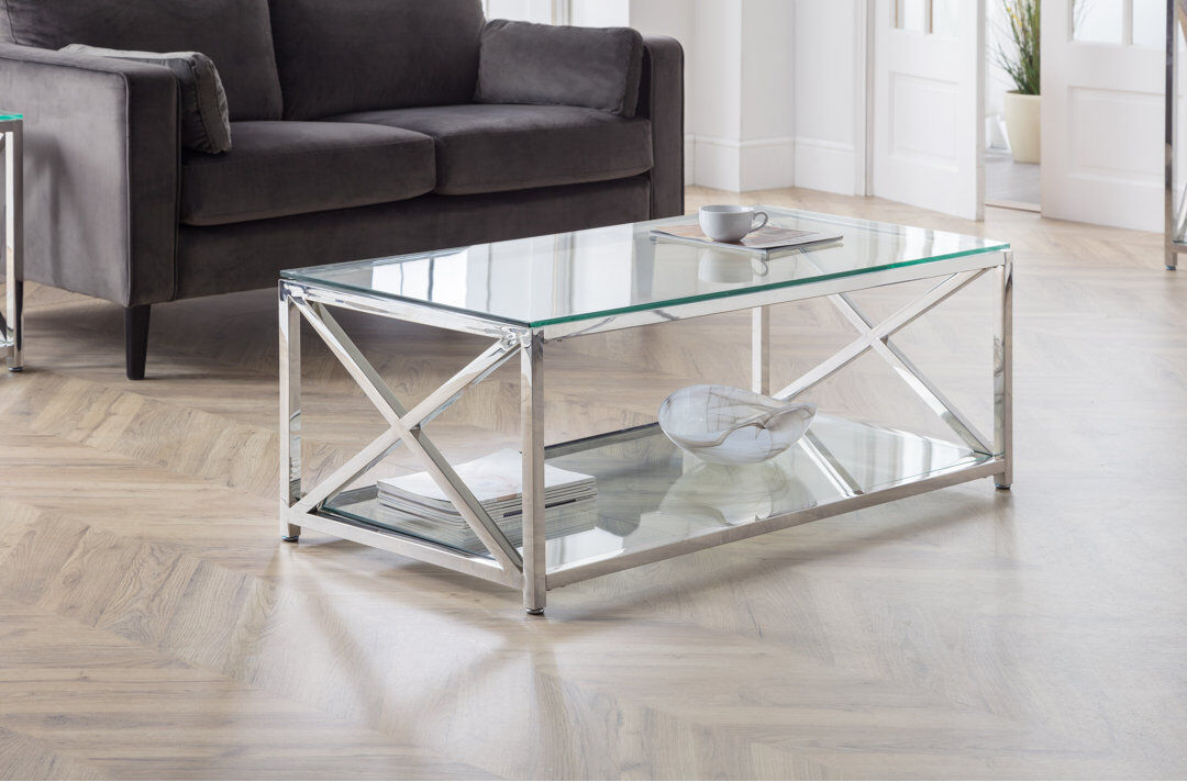 Metro Trueblood Coffee Table Chrome 45cm H X 60cm W X 60cm D