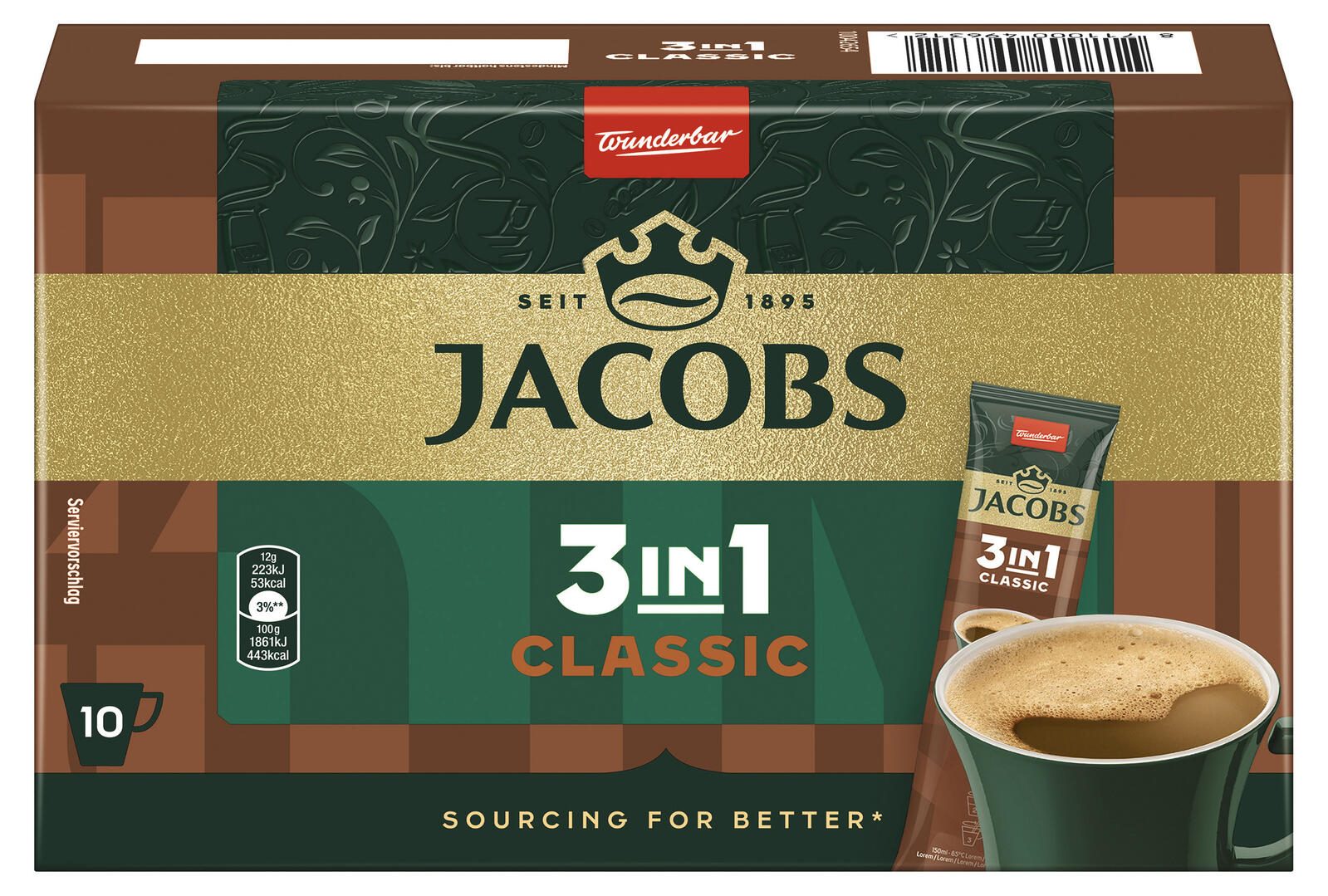JACOBS wunderbar Instantkaffee 3in1 Classic 20831