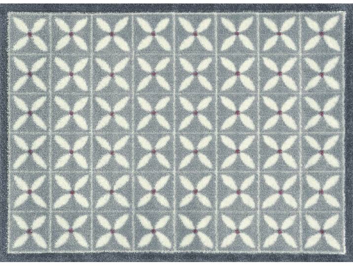 Fussmatte TURTLE MAT Flower Fields Grey , grau, B:60cm H:9mm L:85cm, Baumwolle, Teppiche, Fussmatte