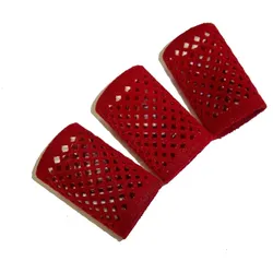 Metallwickler beflockt rot 40 mm 12 Stück