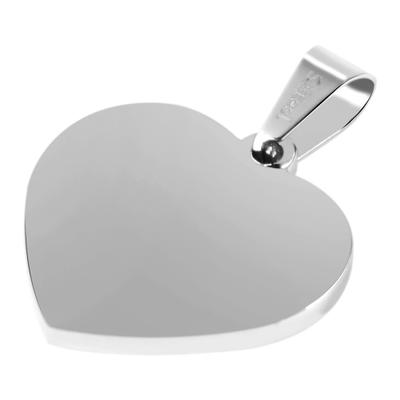 Kettenanhänger ADELIA´S "Anhänger – Herz Herzanhänger aus Edelstahl", silber, Schmuckanhänger, Damen, Edelstahl, Kettenanhänger, Ein kleines Geschenk mit großer Wirkung
