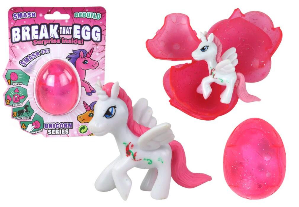 Leantoys Cracking Magic Eenhoorn Ei Roze 6 cm