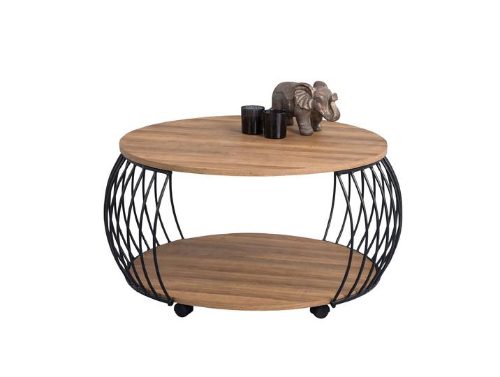 Couchtisch Eiche 80 x 80 cm - PEKING