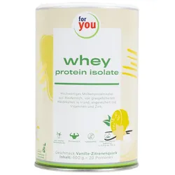 for you whey protein isolate Vanille-Zitronenquark 600 g