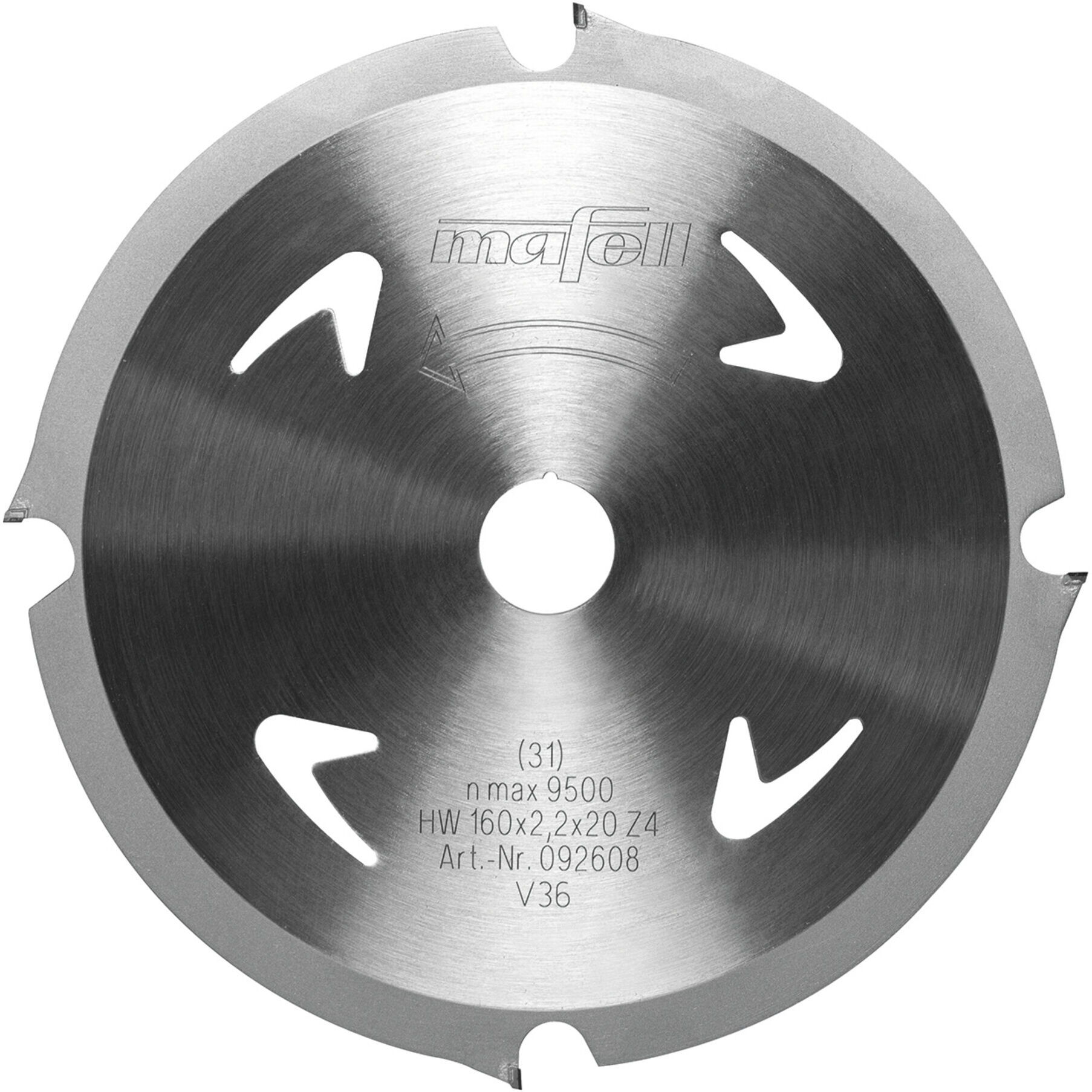 Mafell Sägeblatt-DT, 160 x 1,6 / 2,2 x 20 mm, Z 4, FZ, Abrasive Materialien (092608)