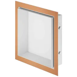 Schlüter Systems DESIGN-NICHE Nische Rahmen höhenverstellbar 3-55mm B x H x T (mm) = 298 x 298 x 91,5 Alu farbig beschichtet MBW - Brillantweiß matt Höhe: 298 mm Breite: 298 mm
