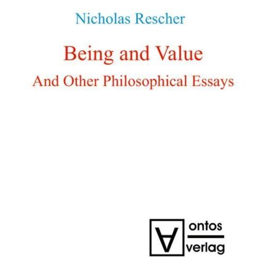 De Gruyter Rescher,N.:Being and Value (Englisch, Hardcover, Nicholas Rescher) (67763470)