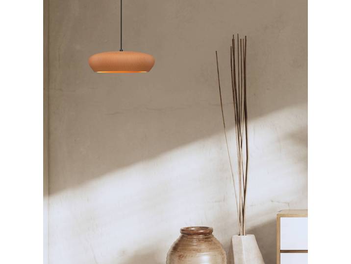 Zambelis Hängelampe 2591, dimmbar, terracotta, für Wohn- / Esszimmer, Gips / Ton, Pendelleuchte