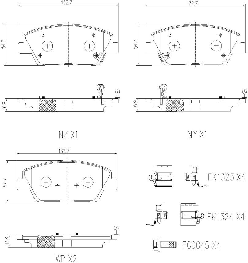 Bremsbelagsatz BREMBO P 06 126