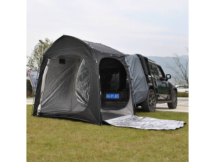 Tente climatisée connectée à la voiture, tente anti-UV pour le camping, tente de voiture pour 2 personnes, tente de hayon pour SUV, tente de voiture facile à installer