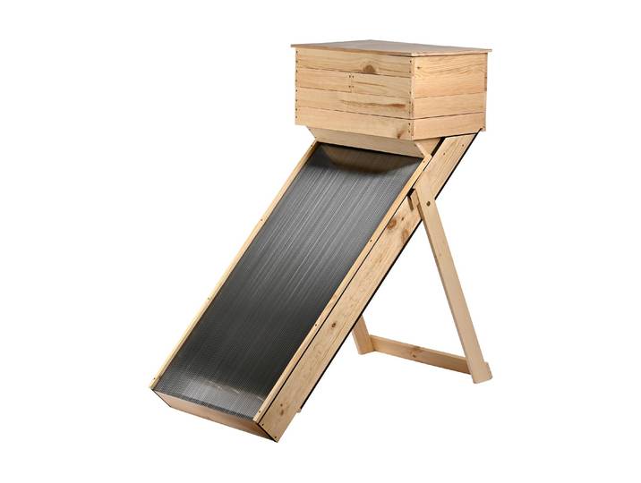 Hochbeet DOBAR Solar-Trockner aus Holz , braun, B:102,5cm H:98cm T:52,5cm, Pflanzgefässe, Hochbeet