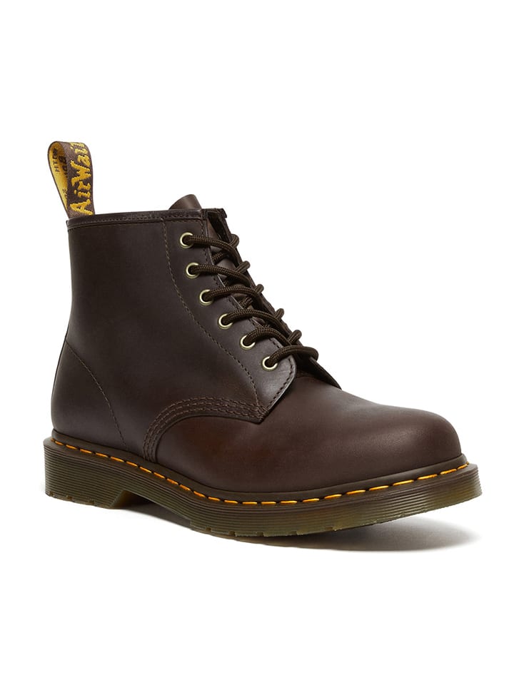 Dr. Martens Leder-Boots in Dunkelbraun - 40