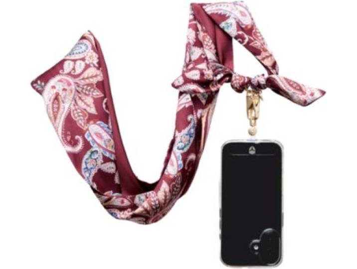 Force Case - Cordon Téléphone Bandoulière Bandana Bordeaux