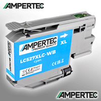 Ampertec Kompatible Tinte ersetzt Brother LC-527XLC cyan NB-LC527XLC(PG)
