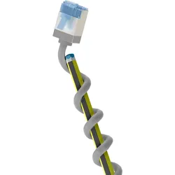 goobay LAN-Kabel CAT6A 0,25m grau