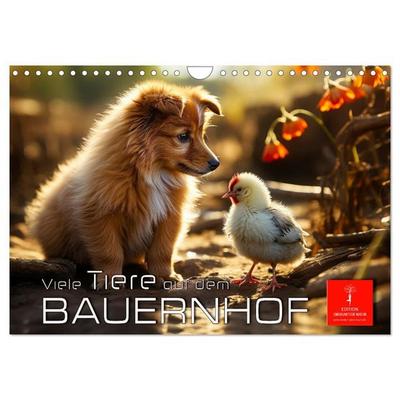 Viele Tiere auf dem Bauernhof (Wandkalender 2027 DIN A4 quer), CALVENDO Monatskalender