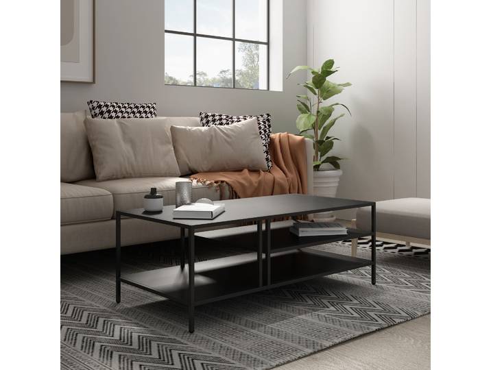 Couchtisch ’Kumlinge’ Metall 40x110x55 cm Schwarz