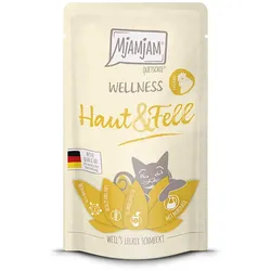 MjAMjAM – Wellness 125g MjAMjAM Katze Sparpaket 24x125g Wellness Haut und Fell Huhn