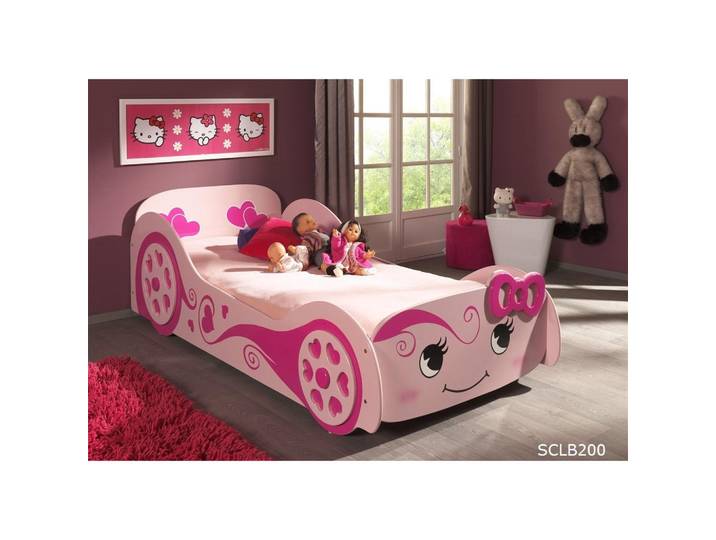 Vipack Autobett, Rosa, 90x200 cm, Kinderzimmer & Jugendzimmer, Kindermöbel, Kinderbetten, Spielbetten