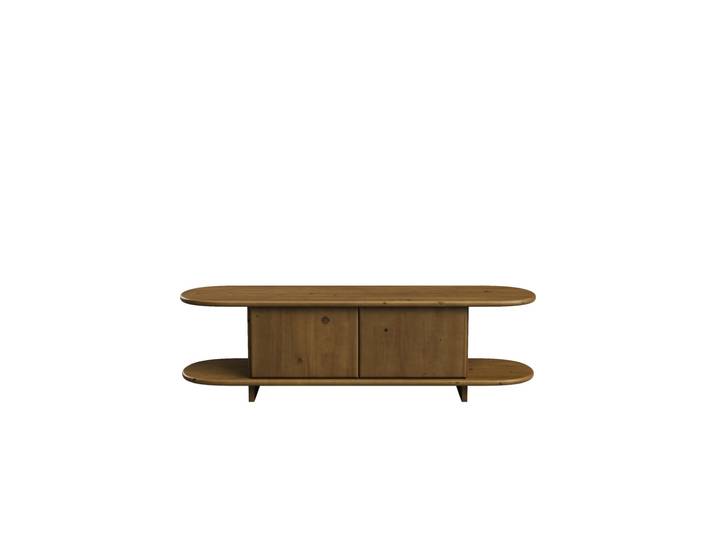 Meuble tv en sapin marron 150 cm