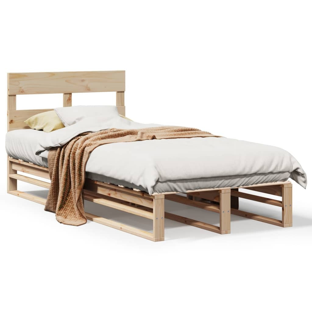 vidaXL Massief houten bed van grenenhout zonder matras