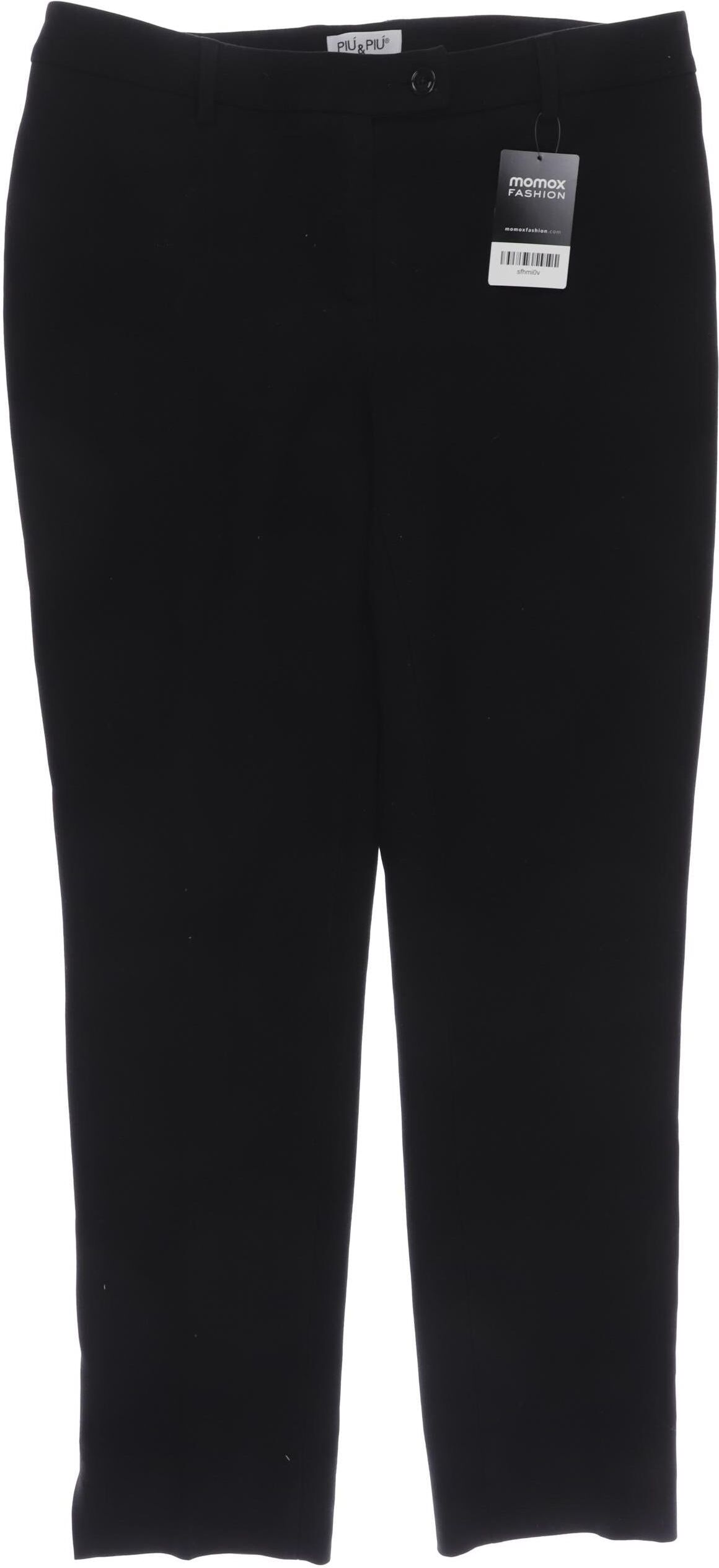 Uno Piu Uno Damen Stoffhose, Schwarz, Gr. EU 40, Baumwolle / Viskose / Elasthan / Synthetik - Second Hand