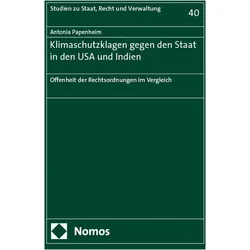 Klimaschutzklagen gegen den Staat in den USA und Indien, Fachbücher von Antonia Papenheim