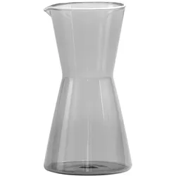 Zafferano Elegante Karaffe aus mundgeblasenem Borosilikatglas in Grau, formschönes ergonomisches geometrisches Design für Ihr stilvolles Tischservice