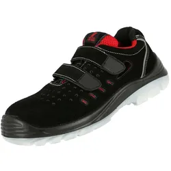 AS Arbeitsschutz Arbeitsschuhe Nitras Easy Step SA Sandalen | Gr. 42 | Velourleder | schwarz