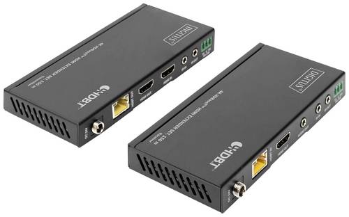 Digitus DS-55508 HDMI / RJ45 Adapter [1x HDMI-Buchse - 2x HDMI-Buchse] Schwarz 4K UHD