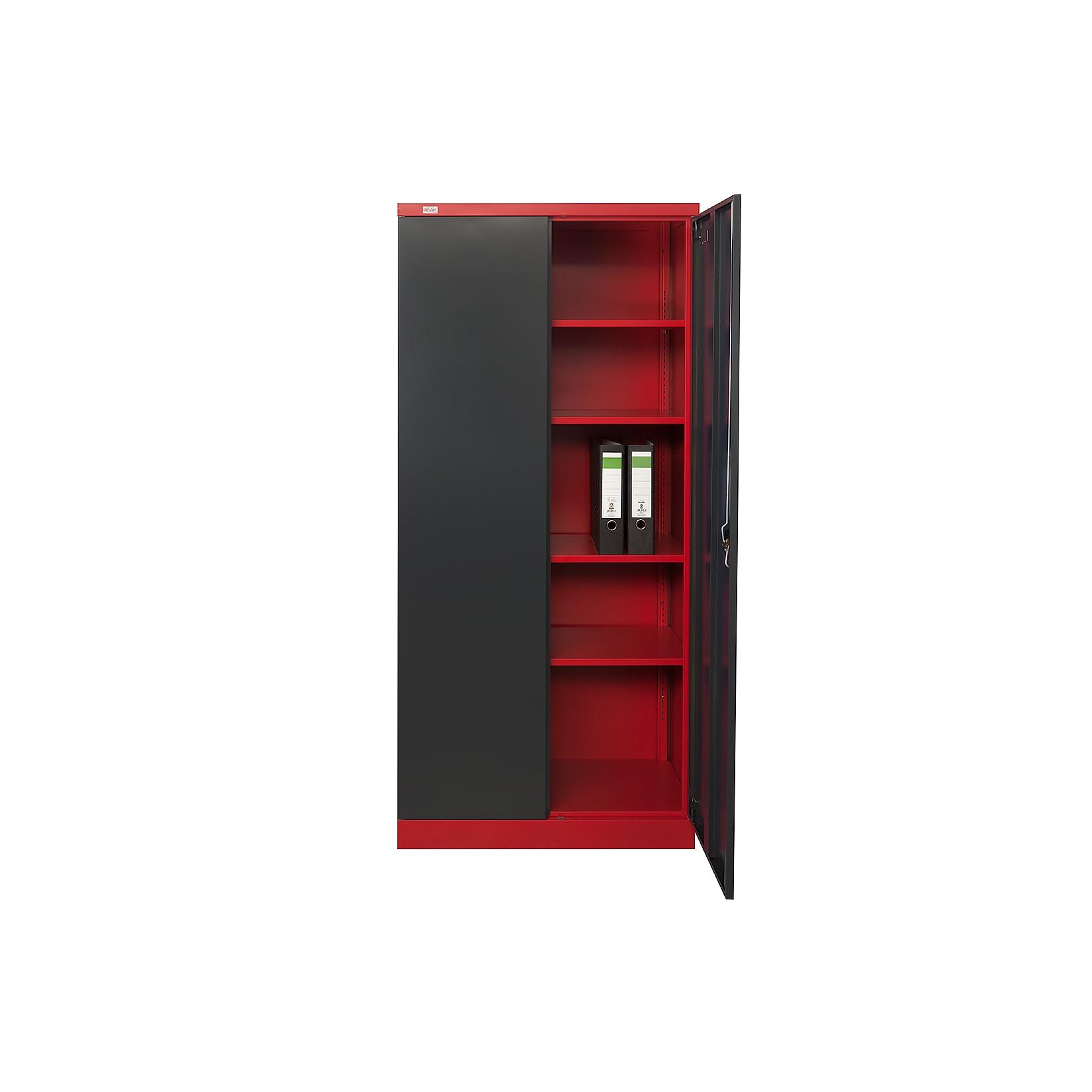 Stahlschrank Moskau anthrazit rot