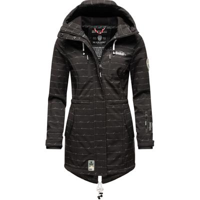Funktionsmantel MARIKOO "Zimtzicke", Damen, Gr. XS (34), schwarz (gestreift), Oberstoff: 98% Polyester, 2% Elasthan. Futter: 100% Polyester. Ärmelfutter: 100% Polyester, figurbetont Po-bedeckend, hoch geschlossener Ausschnitt, Ärmel ohne...